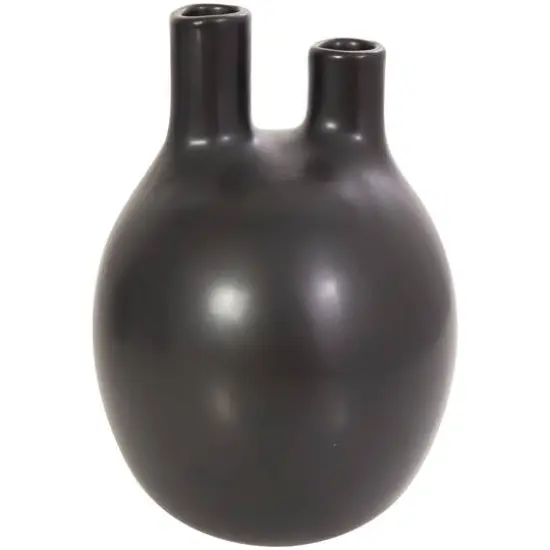 CosmoLiving by Cosmopolitan Black Round Ceramic Bud Vase Set {7}