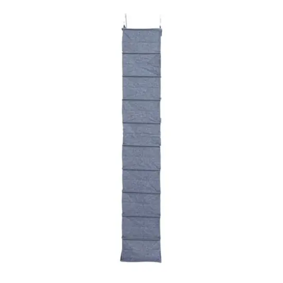 Household Essentials 48" Denim Cotton Blend & Plastic Hanging 10 Shelf Closet Organizer {6}
