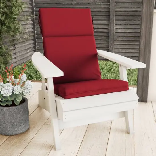 Hastings Home Red High Back Patio Chair Cushion {3}