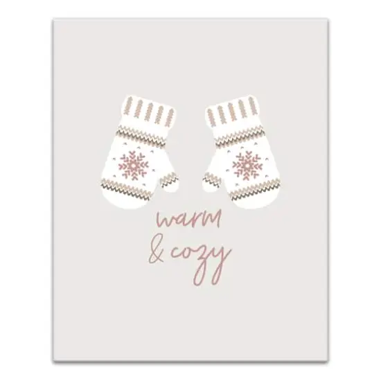 Warm And Cozy Mittens 16x20 Canvas Wall Art {1}
