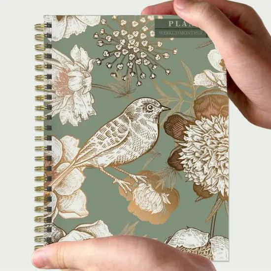 TF Publishing 2024 Birds & Floral Medium Weekly Monthly Planner {9}