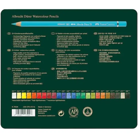 Faber-Castell Albrecht Durer 24 Color Watercolor Pencil Set {6}