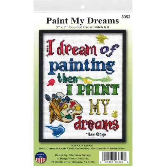 Design Works&trade; Paint My Dreams Cross Stitch Kit {1}