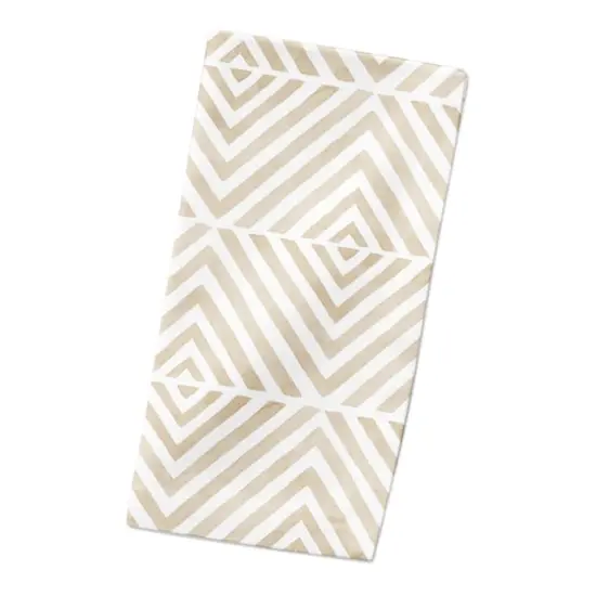 Cream Diamond Pattern Cotton Twill Napkin {3}