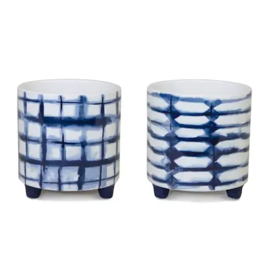 Decorative Tie-Dye Design Pot Set {1}