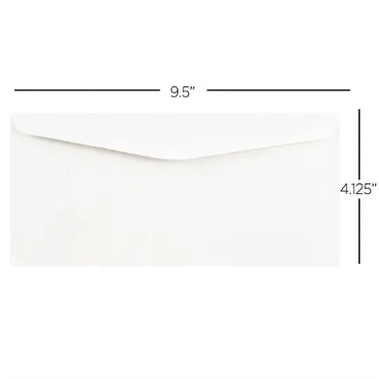 JAM Paper 4" x 9.5" White Business Envelopes, Bulk {4}