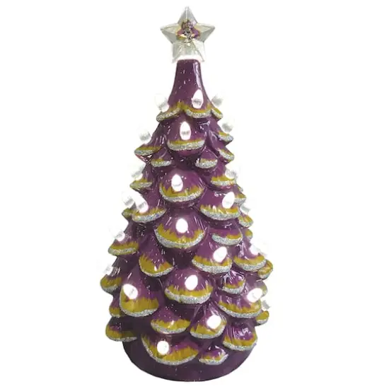 Santa's Workshop 14" NCAA College Team Ceramic LED Christmas Tree East Carolina University {1}