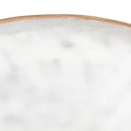 Hello Honey&reg; 13.75" Acacia-Base White Stoneware Elegance Pedestal {8}