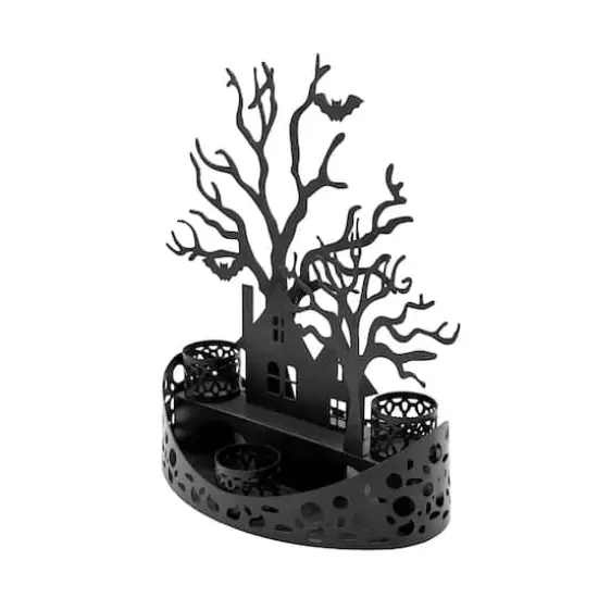 Black Haunted House Tealight Candle Holder by Ashland&reg; {3}