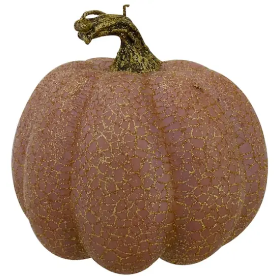 4" Brown & Purple Fall Harvest Tabletop Pumpkin Set {5}