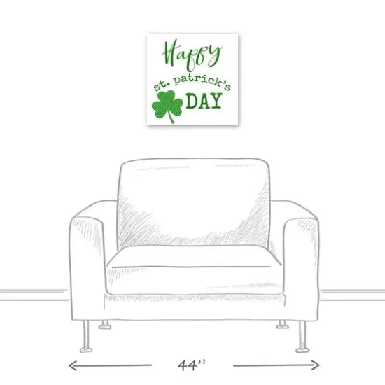 Happy St Patricks Day 16" x 16" Canvas Wall Art {6}