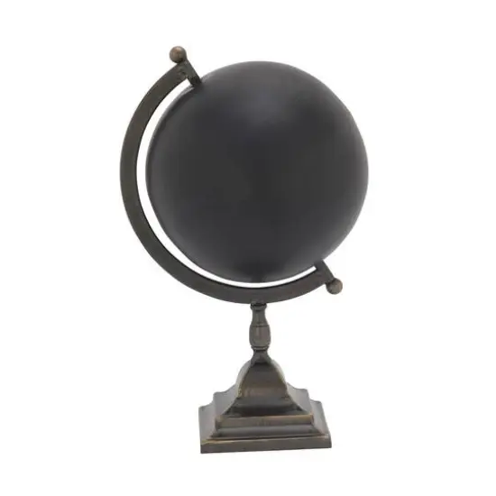 18" Black Iron Industrial Globe {1}