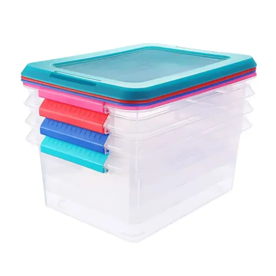 14.5qt. Storage Bins with Lids, 4ct. by Simply Tidy&trade; {7}