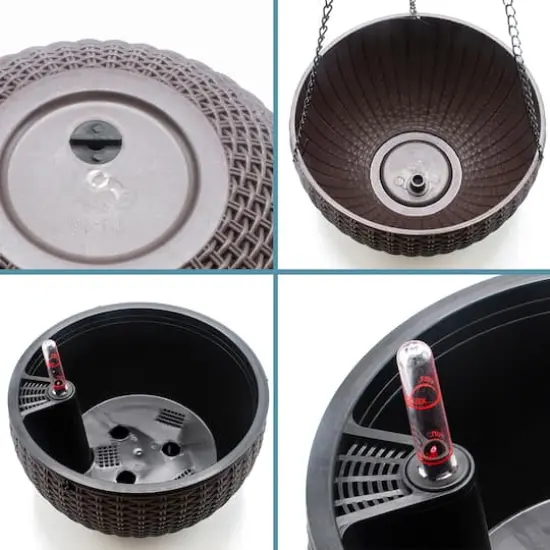 Sorbus 28" Brown Round Hanging Planters, 2ct. {4}