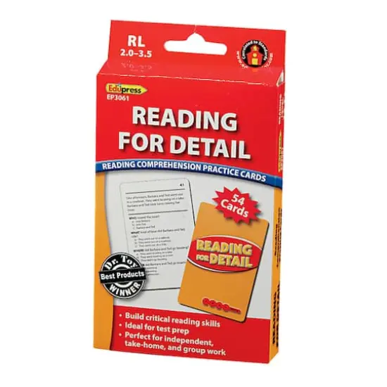 Edupress&reg; Reading for Detail Practice Cards Red Level, Levels 2.0-3.5 {1}