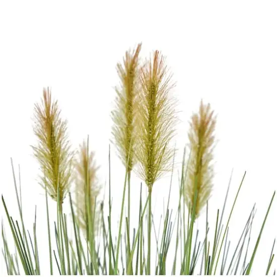 20" Green Foliage Artificial Plant with White Pot {3}