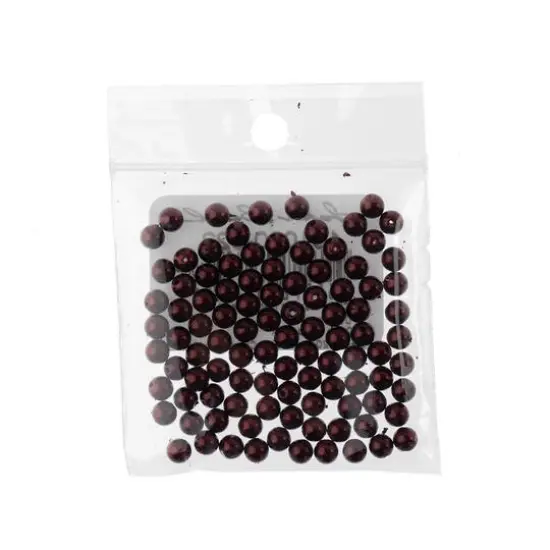 Preciosa Maxima 4mm Glass Nacre Pearls, 100ct. Bordeaux {3}