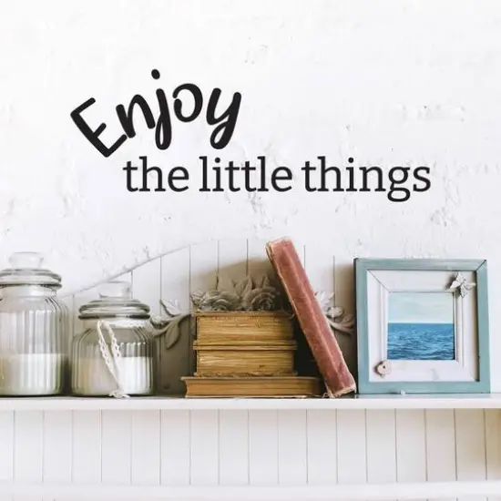 Leisure Arts&reg; Vinyl Enjoy the Little Things Black Wall Decal {3}