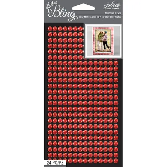 Jolee's Boutique All That Bling Adhesive Gems 24/Pkg-Red {1}