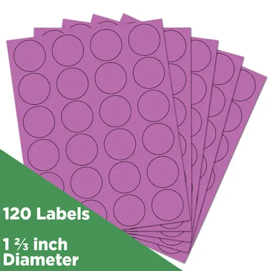 JAM Paper Circle Label Stickers Violet {4}