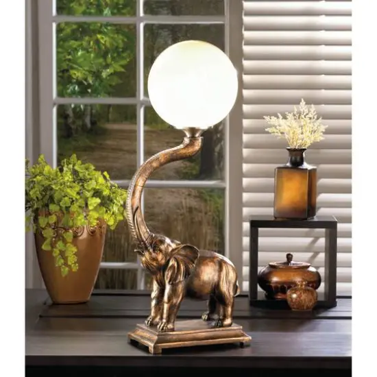 24.5'' Trumpeting Elephant Lamp {3}