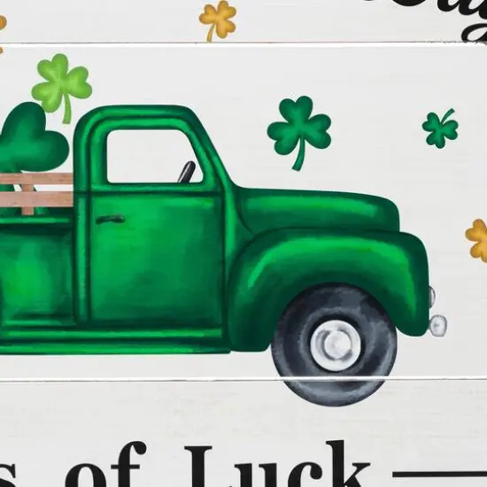 Glitzhome&reg; 24" St. Patrick's Truck Wooden Wall D&eacute;cor {6}