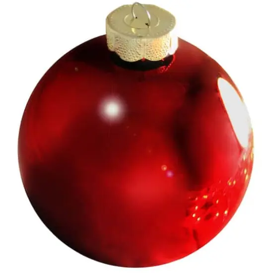 Whitehurst 8 Pack 3.25" Shiny Glass Ball Ornaments Burgundy {1}