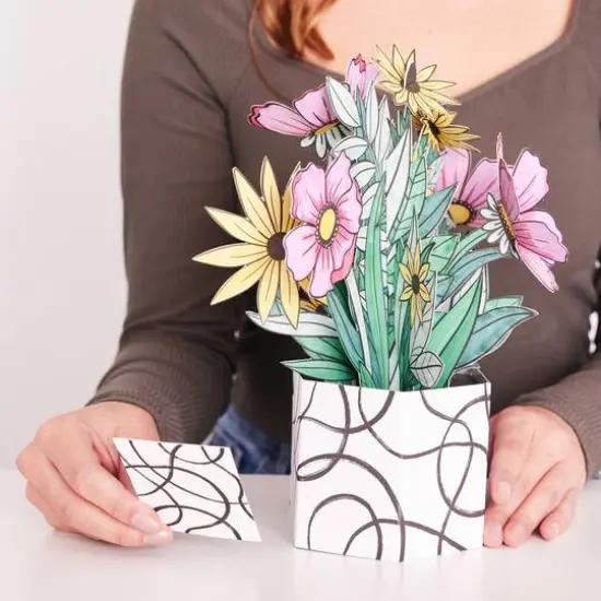 Faber-Castell&reg; Pop Up Coloring Wildflower Bunch Bouquet Kit {4}