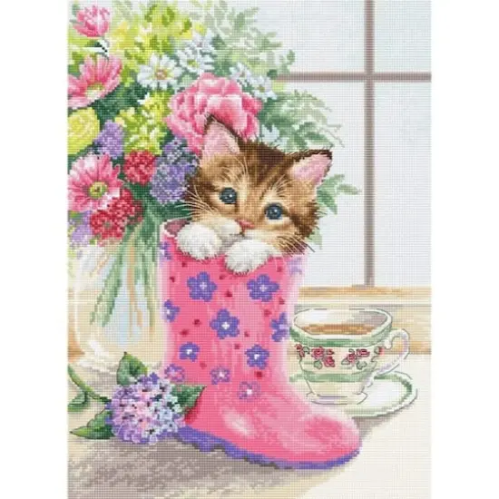 Luca-s Pretty Kitten Counted Cross Stitch Kit {1}