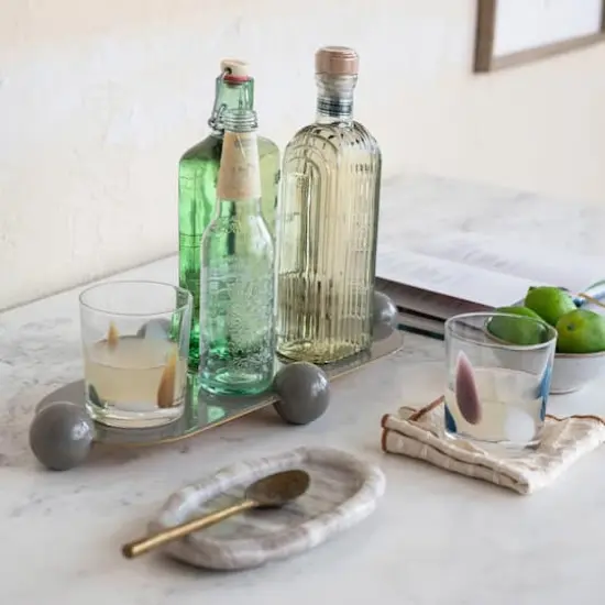 Hello Honey&reg; 12oz. Green & Yellow Kaleidoscope Harmony Handmade Art Glass {4}