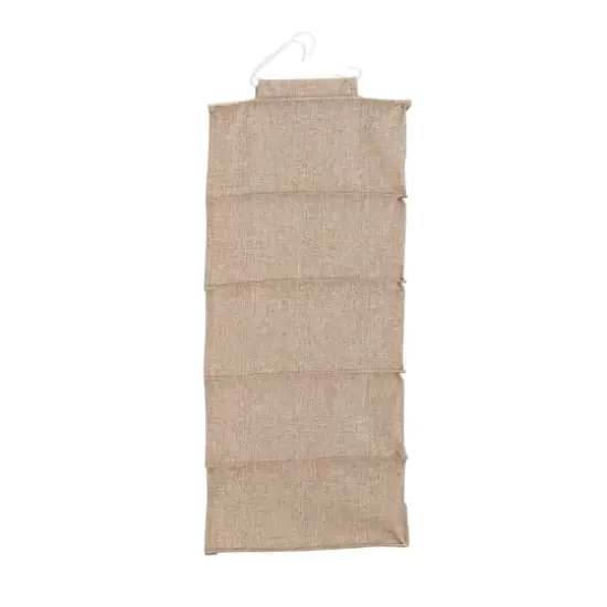 Household Essentials 10-Pocket Hanging Shoe Organizer Brown {7}