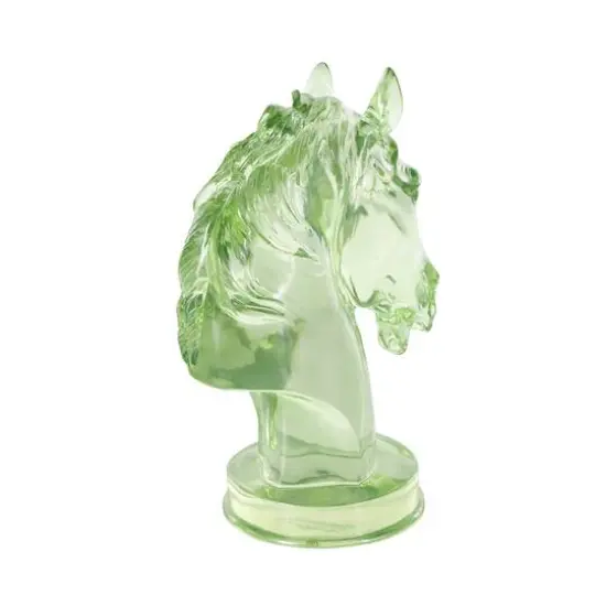 13" Horse Decorative Sculpture Green {7}