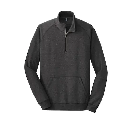 District&reg; 1/4 Zip Lightweight Fleece Heathered Black {1}