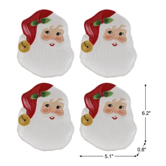 Mr. Christmas 6" Santa Ceramic Plates, 4ct. {4}
