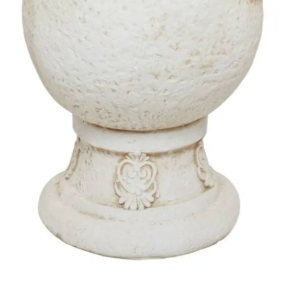 29" White Stone French Country Angel Garden Sculpture Set {5}