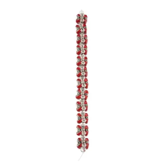 Red & Silver Bow Accented Beads, 10mm by Bead Landing&trade; {4}