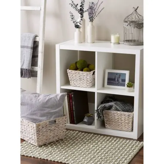 DII&reg; White Wash Hyacinth Basket Set {5}