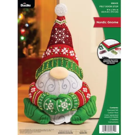 Bucilla&reg; Nordic Gnome Felt Door Stopper Kit {1}