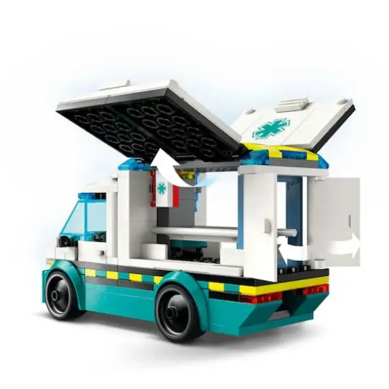 LEGO&reg; City Emergency Ambulance Toy Truck Building Set 60451 {6}