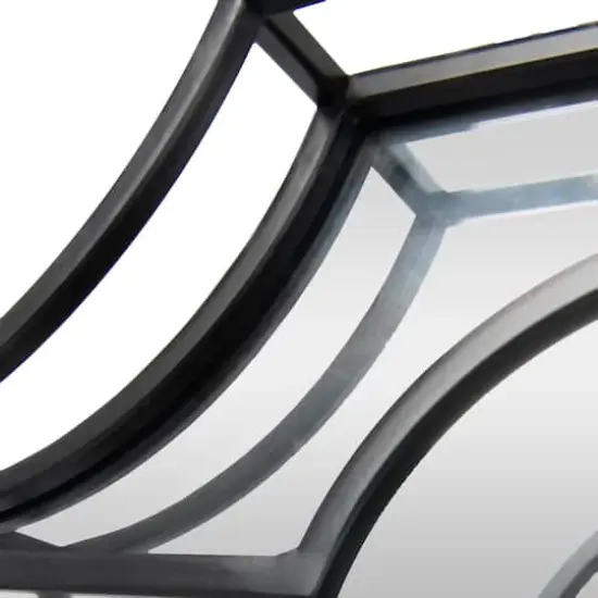 Hello Honey&reg; 36" Vintage Metal Framed Wall Mirror Black {3}