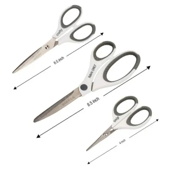 SINGER&reg; Comfort Grip 3 Piece Multipurpose Fabric Scissors Set {3}