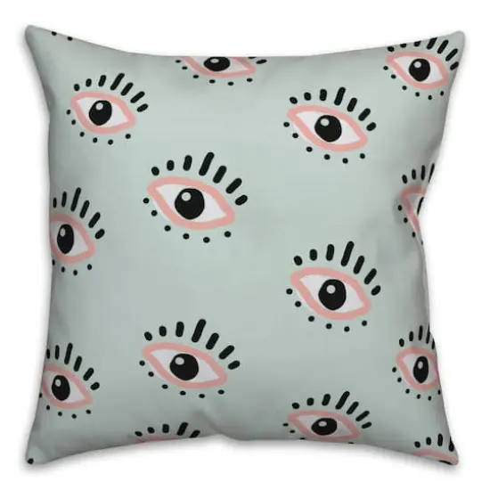 18" Looking Eyes Indoor/Outdoor Pillow Sky Blue {1}