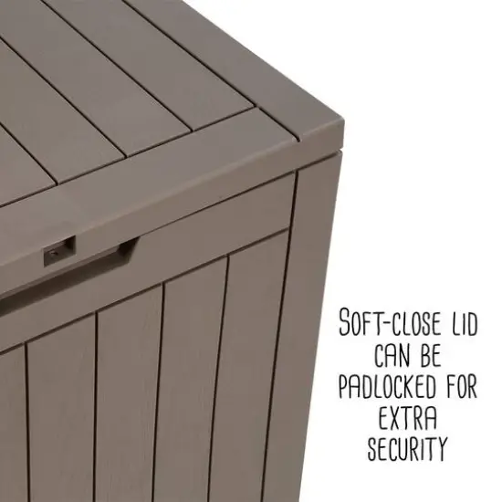 Honey Can Do 30gal. Brown Small Deck Outdoor Storage Box {12}