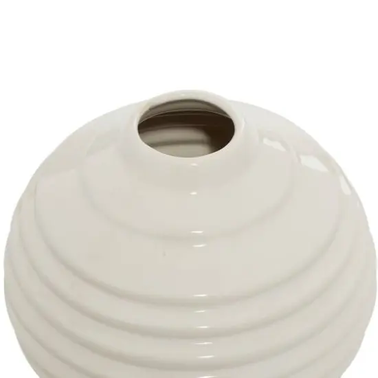 White Stoneware Modern Vase Set {6}