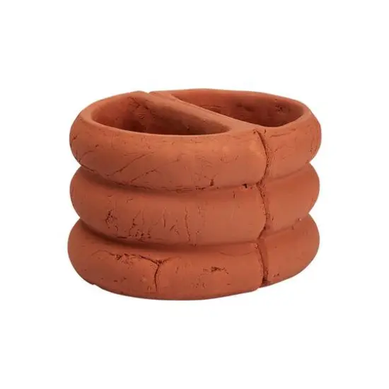 Hello Honey&reg; Terracotta Half Circle Vase Bookends, 2ct. Orange {1}