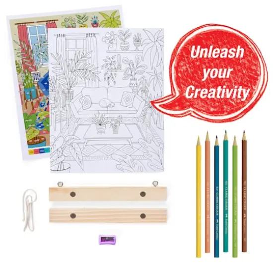 Faber-Castell&reg; Plant Room Color by Number Wall Art Kit {3}