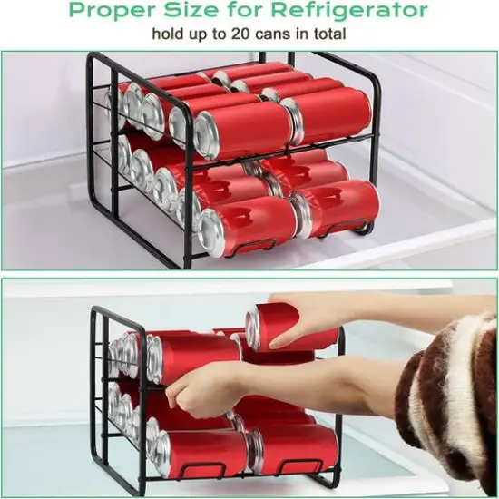 NEX&trade; 12oz. 20-Can Capacity Black Beverage Organizer and Dispenser {5}