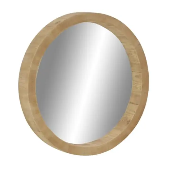 Brown Natural Framed Wall Mirror {4}