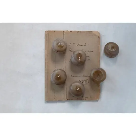 Hello Honey&reg; Unscented Stone Shaped Votive Candles, 6ct. Brown {5}