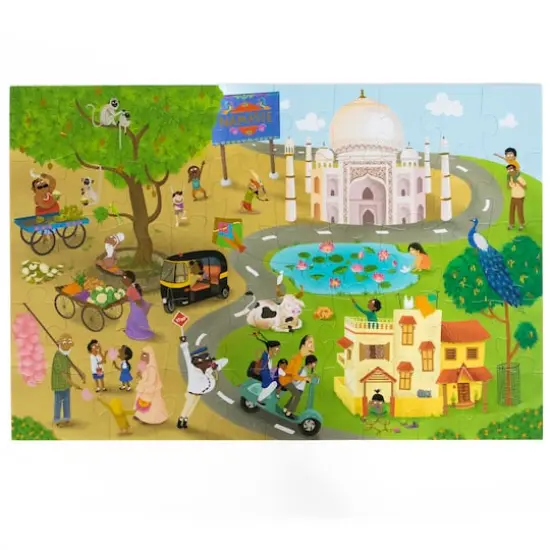 Kulture Khazana Namaste India 51 Piece Floor Puzzle {1}